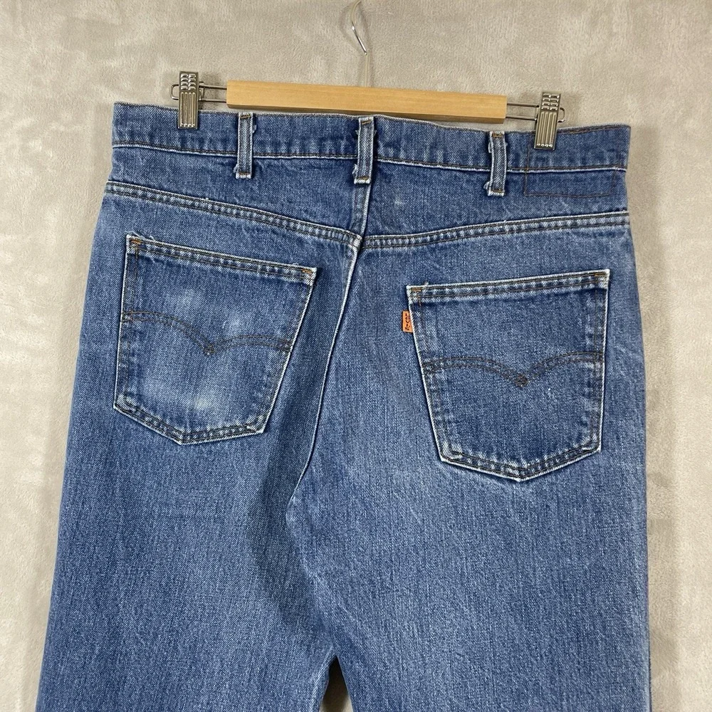 Vtg Levis 517 Jeans Mens (fit 34x36) Bootcut Orange Tab Made in USA 80s Cowboy